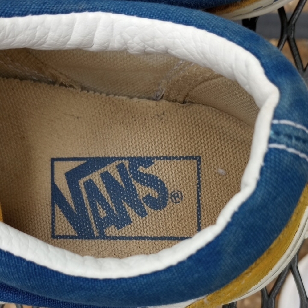 Vans Kids Blue and Yellow Sneakers / BIG GIRLS - Picture 3 of 5